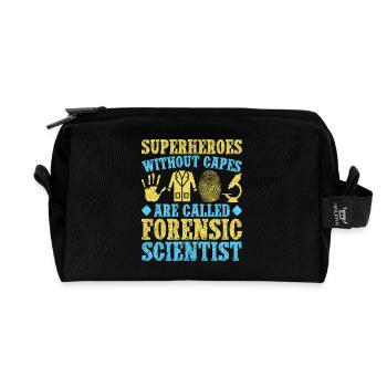 Super-héros majeurs en sciences médico-légales sans Cabes - Trousse de toilette en tissu recyclé - noir - Devant