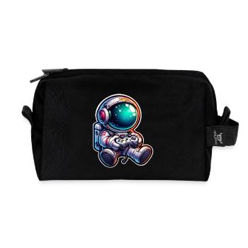 Astronaut Gaming - Recycelte Kulturtasche - Schwarz - Vorne