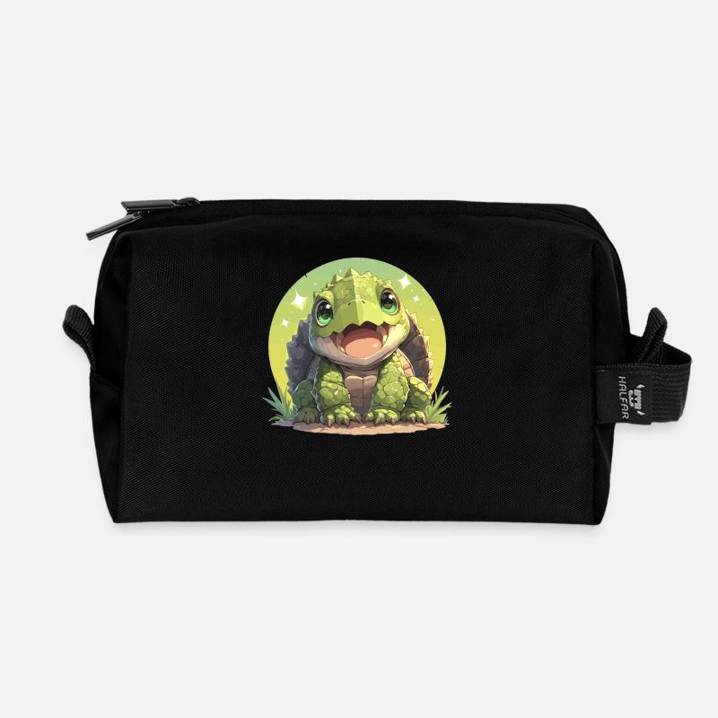 Schnappschildkröten Schnappschildkröte - Recycelte Kulturtasche - Schwarz