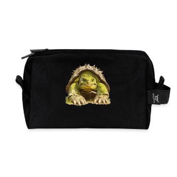 Snapping Turtles Snapping Turtle - Recycled Toiletry Zip Bag - black - Front
