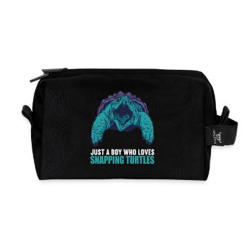 Snapping Turtles Snapping Turtle - Recycled Toiletry Zip Bag - black - Front