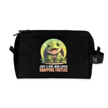Snapping Turtles Snapping Turtle - Recycled Toiletry Zip Bag - black - Front