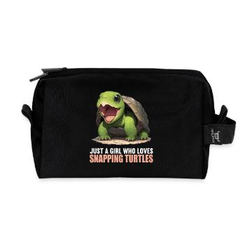 Snapping Turtles Snapping Turtle - Recycled Toiletry Zip Bag - black - Front