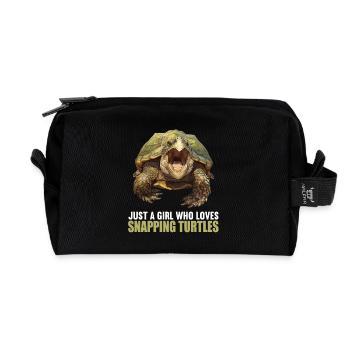 Snapping Turtles Snapping Turtle - Recycled Toiletry Zip Bag - black - Front