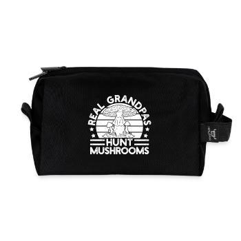 Morel Mushrooms Real Grandpas Hunt Mushroom - Recycelte Kulturtasche - Schwarz - Vorne