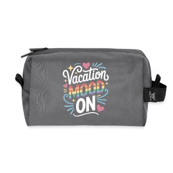 Vacation Mood On Sommer Festival Reise Club Urlaub - Recycelte Kulturtasche - Anthrazit - Vorne