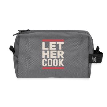 Let Her Cook Statement Design pour les cuisinières - Trousse de toilette en tissu recyclé - anthracite - Devant