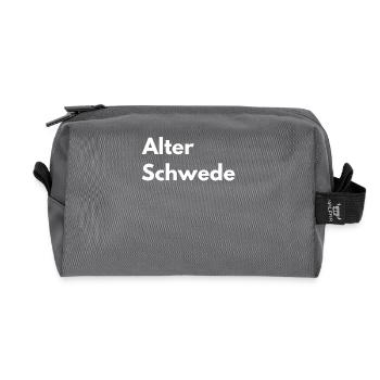 Alter Schwede - Lustiger Spruch - Funny - Recycelte Kulturtasche - Anthrazit - Vorne