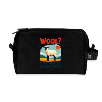 Wolle? Funktionalität Weide? Form - Schaf - Recycelte Kulturtasche - Schwarz - Vorne