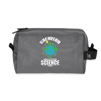 Bachelor of Environmental Science Environmental Protection - Recycled Toiletry Zip Bag - anthracite - Front