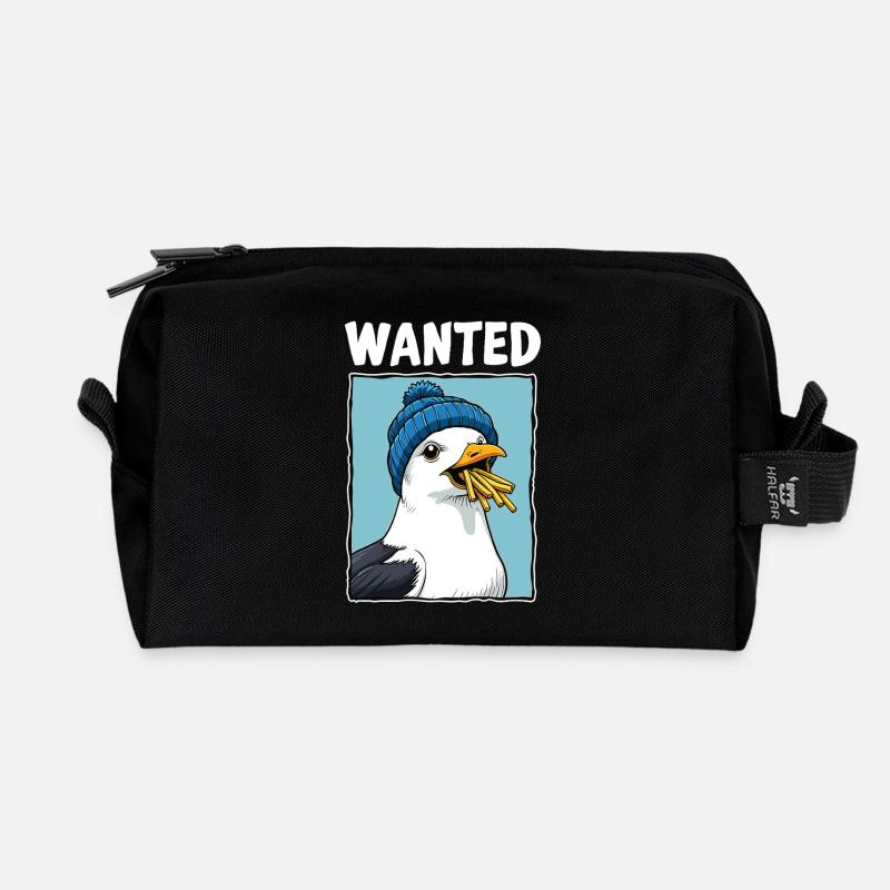 Gesuchte Pommes-möwe - Recycelte Kulturtasche - Schwarz