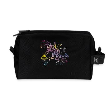 Curler Winter Sports Curling - Recycelte Kulturtasche - Schwarz - Vorne