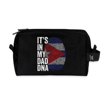 Kuba Flagge Cuban Dad Fußabdruck - Recycelte Kulturtasche - Schwarz - Vorne