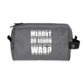 Merkst Du Schon Was? Trip EDM Techno Tekk Hardtekk - Recycelte Kulturtasche - Anthrazit - Vorne