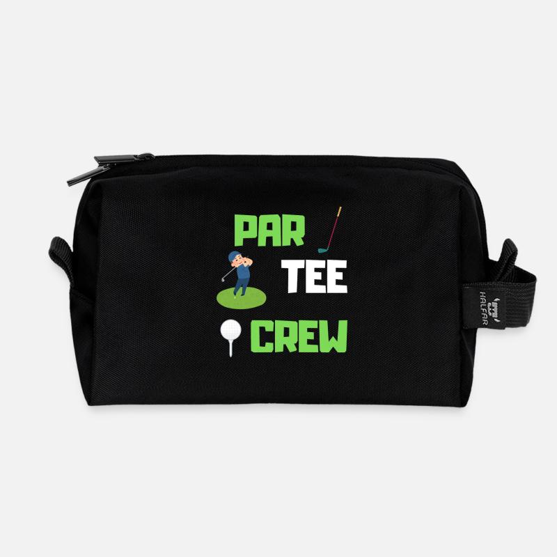 Par Tee Crew Squad Golf Liebhaber - Recycelte Kulturtasche - Schwarz
