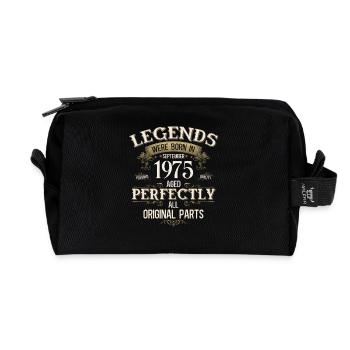 Cadeau 50ème Anniversaire Légende Septembre 1975 - Trousse de toilette en tissu recyclé - noir - Devant
