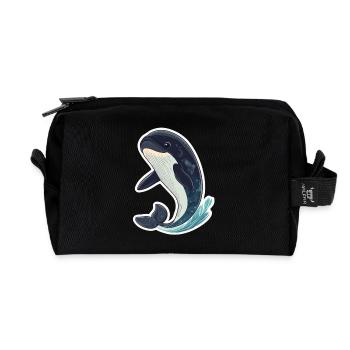 baleine - Trousse de toilette en tissu recyclé - noir - Devant