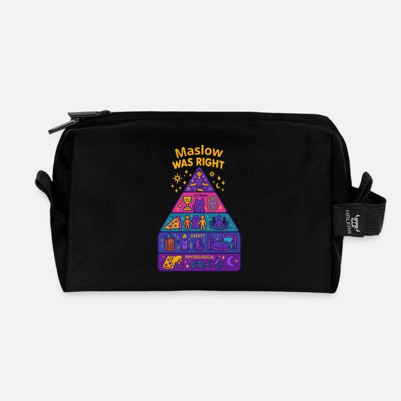 Maslow hatte Recht - Recycelte Kulturtasche - Schwarz