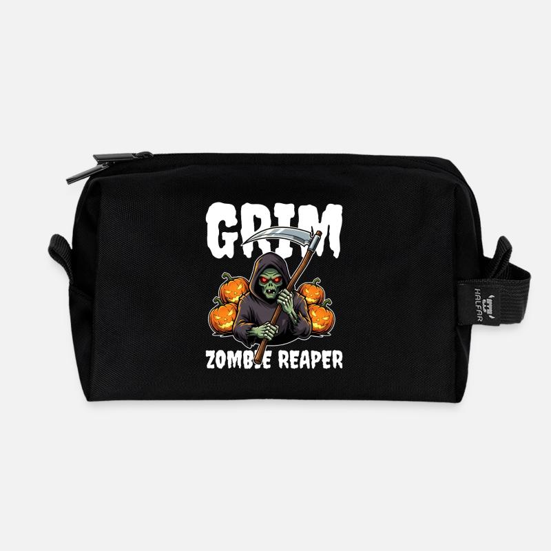GRIMMIGER ZOMBIE REAPER - ZOMBIE HALLOWEEN - Recycelte Kulturtasche - Schwarz