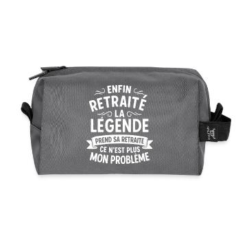 Legend Retreat Design Humor - Recycelte Kulturtasche - Anthrazit - Vorne