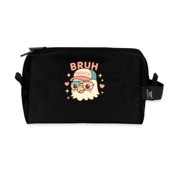 Bruh 4. Juli Adler Kinder Teen 4. Juli Bruh - Recycelte Kulturtasche - Schwarz - Vorne