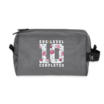 10th wedding anniversary - Recycled Toiletry Zip Bag - anthracite - Front