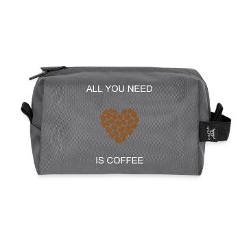 Alles, was Sie brauchen, ist Kaffee Essential Daily Brew Design - Recycelte Kulturtasche - Anthrazit - Vorne