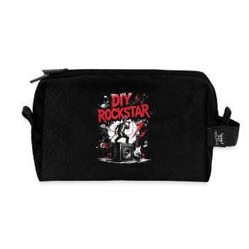 Karaoke Karaoke Singers - Recycled Toiletry Zip Bag - black - Front