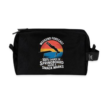 Kunstspringen Turmspringer Sprungbrett - Recycelte Kulturtasche - Schwarz - Vorne