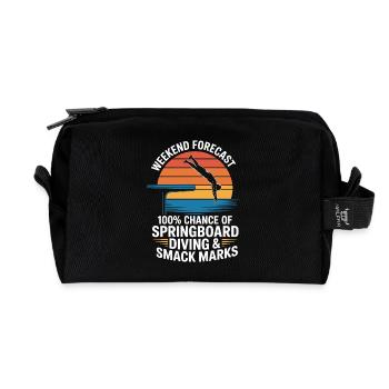 Kunstspringen Turmspringer Sprungbrett - Recycelte Kulturtasche - Schwarz - Vorne