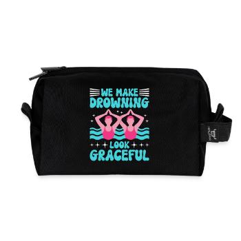 Synchronschwimmen Kunstschwimmen Wassersport - Recycelte Kulturtasche - Schwarz - Vorne