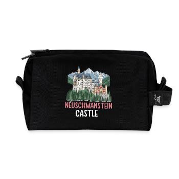 Neuschwanstein Castle - Recycled Toiletry Zip Bag - black - Front