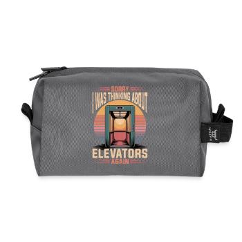 Elevator toddler & kids - Recycled Toiletry Zip Bag - anthracite - Front