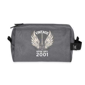  Vintage Rockin' Since 2001 – 24 Years of Loud - Recycled Toiletry Zip Bag - anthracite - Front