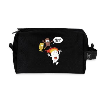 Lustiges S'mores-Hemd – Marshmallow Chocolate Group - Recycelte Kulturtasche - Schwarz - Vorne