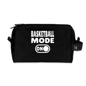 Basketball Mode ON – Spieler & Fan Design - Recycelte Kulturtasche - Schwarz - Vorne