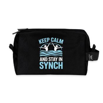Synchronschwimmen Kunstschwimmen Wassersport - Recycelte Kulturtasche - Schwarz - Vorne