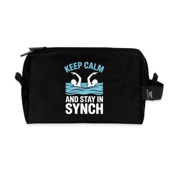 Synchronschwimmen Kunstschwimmen Wassersport - Recycelte Kulturtasche - Schwarz - Vorne
