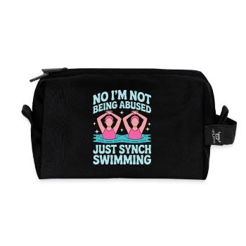 Synchronschwimmen Kunstschwimmen Wassersport - Recycelte Kulturtasche - Schwarz - Vorne