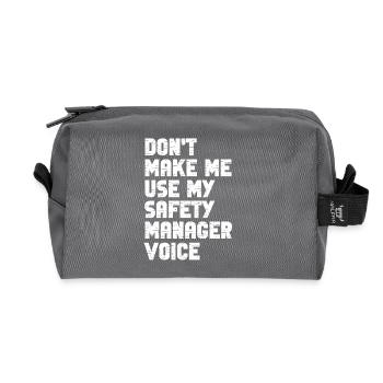 Responsable de la sécurité disant que le travail du service de sécurité est drôle - Trousse de toilette en tissu recyclé - anthracite - Devant