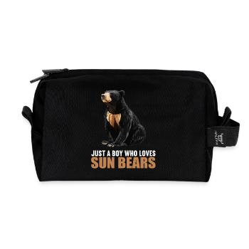 Sun Bear Malaienbär - Recycelte Kulturtasche - Schwarz - Vorne