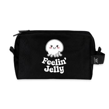 Feeling Jelly jellyfish friend for sea lovers and - Recycled Toiletry Zip Bag - black - Front