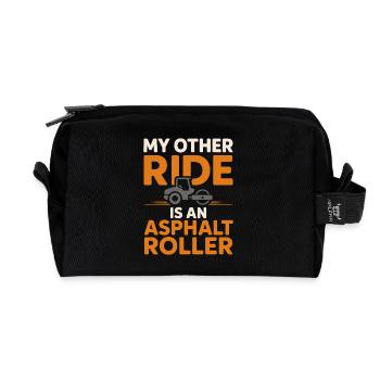 Road Construction Team Asphalt Concrete Team - Recycled Toiletry Zip Bag - black - Front