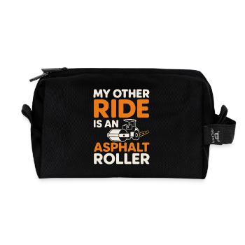 Road Construction Team Asphalt Concrete Team - Recycled Toiletry Zip Bag - black - Front