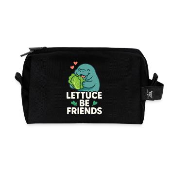 Lamantin passionné bœuf de mer amateur de salade d’amour - Trousse de toilette en tissu recyclé - noir - Devant
