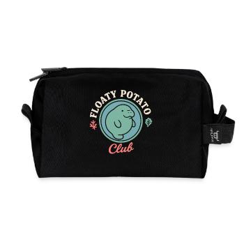 Lamantin passionné bœuf de mer amateur de salade d’amour - Trousse de toilette en tissu recyclé - noir - Devant