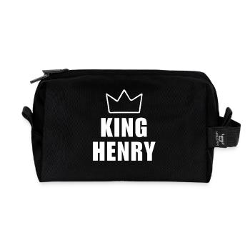 Henry Name mit Buchstabe H - Königskrone Shirt - Recycelte Kulturtasche - Schwarz - Vorne