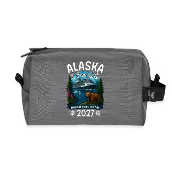 Croisière en Alaska 2027 - Trousse de toilette en tissu recyclé - anthracite - Devant