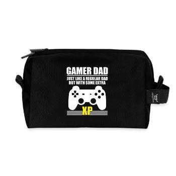 Gamer Dad - Recycled Toiletry Zip Bag - black - Front
