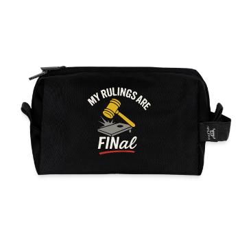 Cornhole Refere Official Referee - Recycled Toiletry Zip Bag - black - Front
